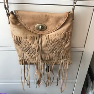Cut n’ Paste / free people leather fringe bag